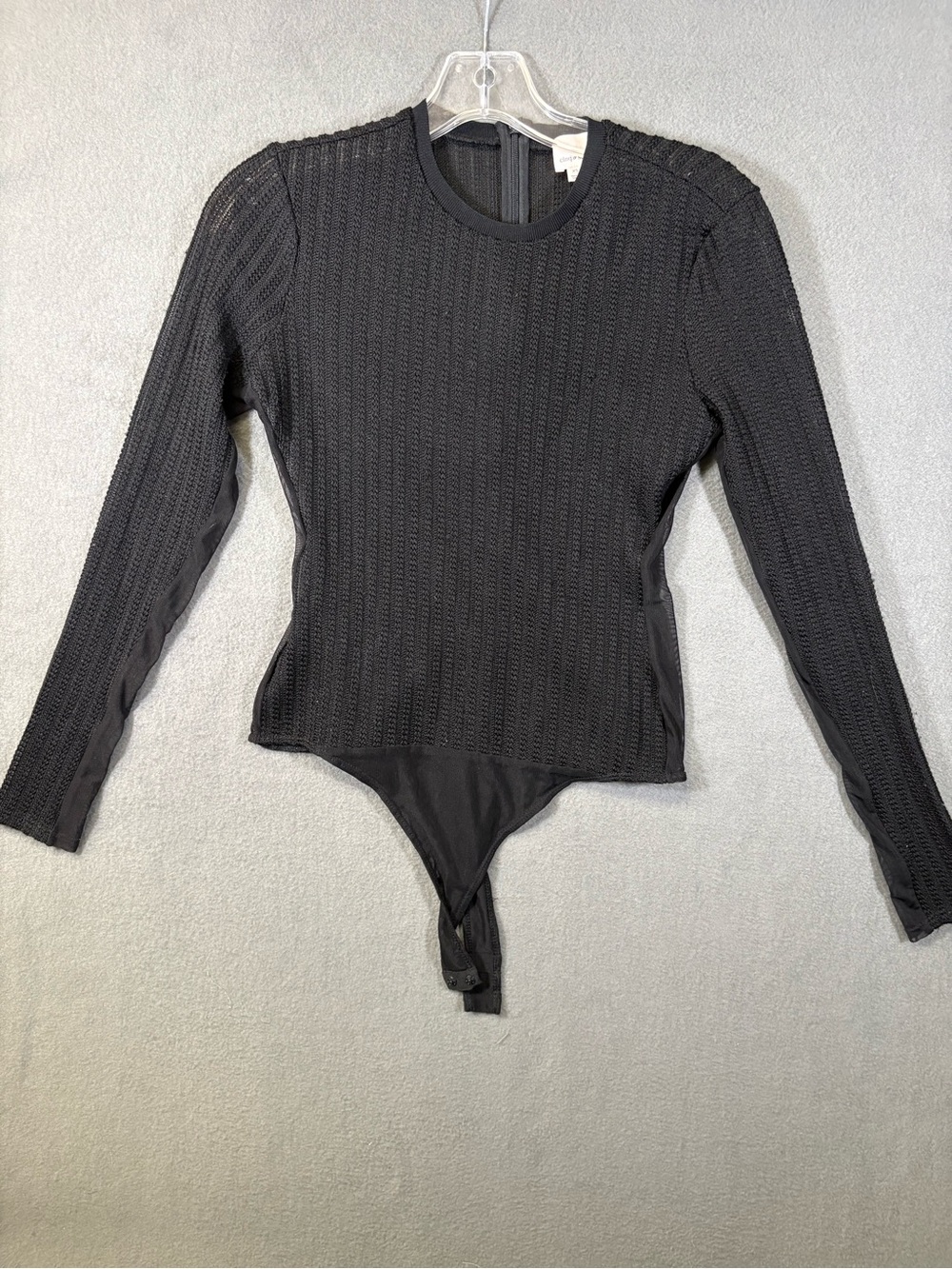 Cinq à Sept Paige Open-Knit and Tulle Bodysuit Sz. XS ***See Description***